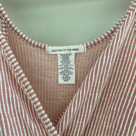 Pink and White Striped Cami - Picture 3 of 3